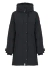 Canada Goose Black Tesh Fabric Shelburne Down Jacket In Black