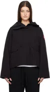 Canada Goose Womens Black Tofino Logo-patch Woven Rain Jacket In 61 Black - Noir