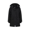 Canada Goose Trillum Logo-patch Parka Coat In Black