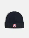 Canada Goose Black Wool Beanie In Black