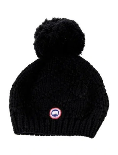 Pre-owned Canada Goose Black Wool Beanie