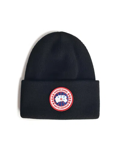 Canada Goose Black Wool Beanie Men