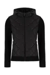 Canada Goose 'hybridge' Quilted Knit Hoody In Black