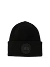 Canada Goose Knit Folded Cuff Hats In Black
