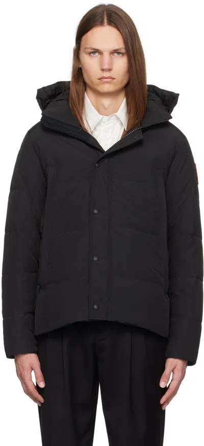 Canada Goose Black Wyndham Down Parka In Black - Noir