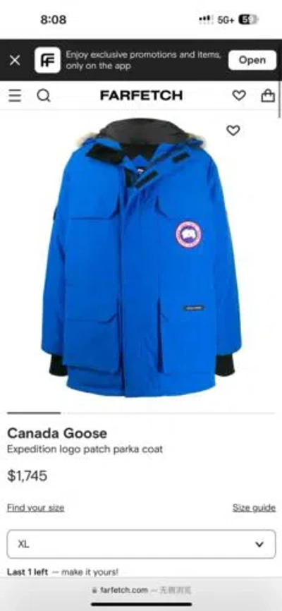 Pre-owned Canada Goose In Blue