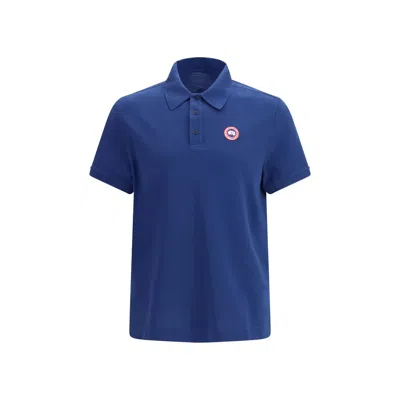 Canada Goose Beckley Polo Shirt Short Sleeve Collar In Blue
