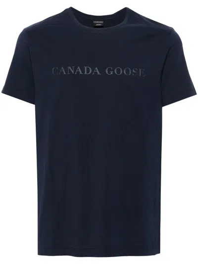 Canada Goose Blue Emersen Logo-print T-shirt
