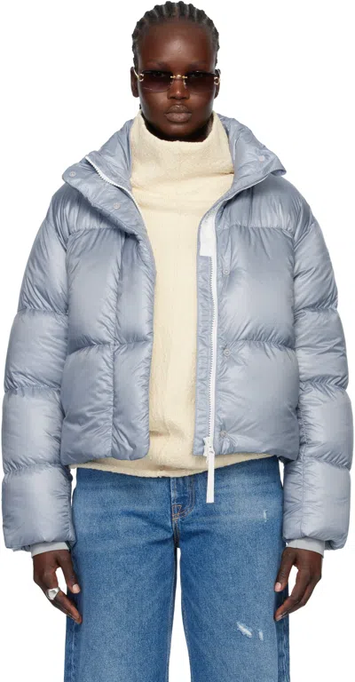 Canada Goose Blue 'white Label' Cypress Cropped Down Jacket In Gray