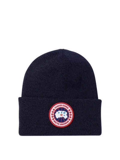 CANADA GOOSE CANADA GOOSE BLUE WOOL HAT