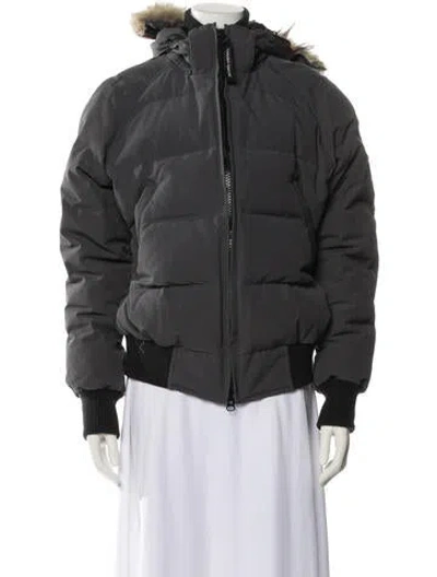 Pre-owned Canada Goose Bomber Jacket In Gray