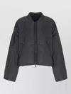 Canada Goose Bomber Jacket With Crew Neck And Zips In Gray