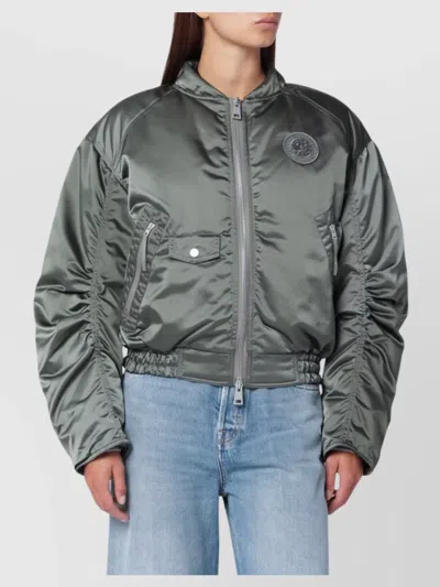 CANADA GOOSE BOMBER JACKET WITH SNAP BUTTON POCKET