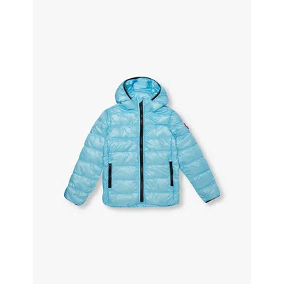 Canada Goose Boys Aquarius Kids Crofton Brand-patch Shell-down Jacket 7-16 Years