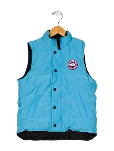 Pre-owned Canada Goose Kids' Boys' Down Puffer Vest In Blue