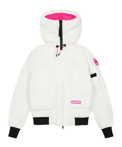 Canada Goose Breathable Bomber Jacket In White