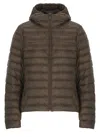 Canada Goose Brown Aethera Hooded Quilted Down Jacket In Multi