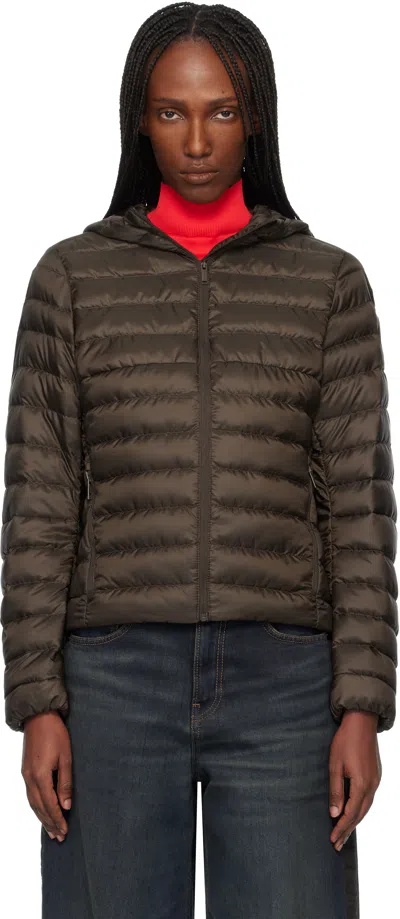 Canada Goose Brown Aethera Hoodie Down Jacket