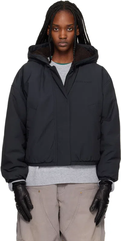 Canada Goose Brown & Black Alberni Fleece Reversible Bomber Jacket