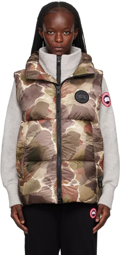 Canada Goose Brown Everett Waistcoat In 1550 Botanical Print