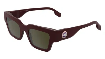 Canada Goose Brown Square Unisex Sunglasses Gc25603s 601 51 In Burgundy