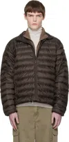 Canada Goose Nylon Down Jacket In Brown