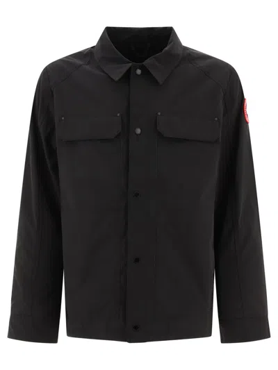 Canada Goose Burnaby Chore Overshirt Jacket In Black