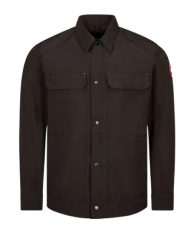 Canada Goose Burnaby Chore Single-breasted Coat In Black