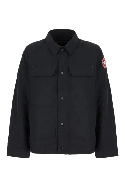 Canada Goose Burnaby Techno Fabric Jacket In Black