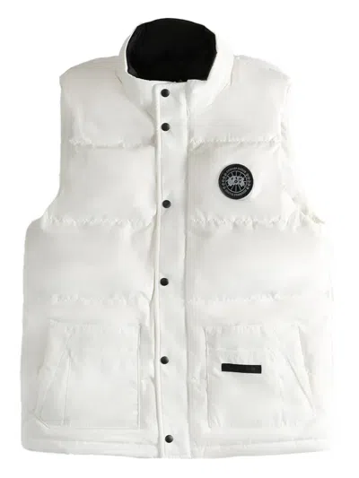 Canada Goose Button.fastening Quilted Gilet In White