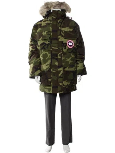 Pre-owned Canada Goose Camouflage Print Parka In Green