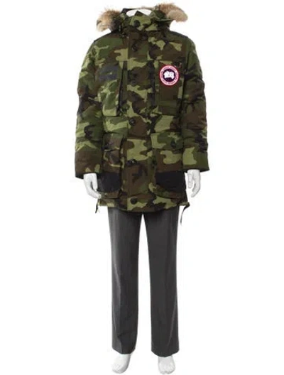Pre-owned Canada Goose Camouflage Print Parka In Green