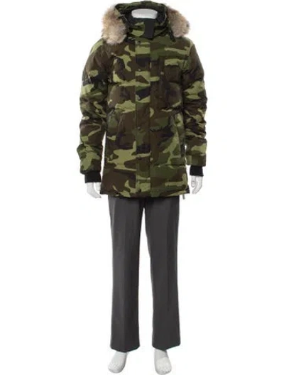 Pre-owned Canada Goose Camouflage Print Parka In Green