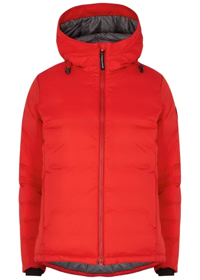Canada Goose Camp Hoody Padded Ripstop Jacket In Red