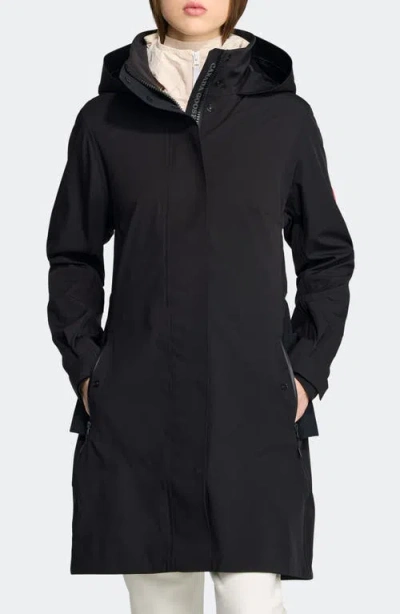 Canada Goose Cardero Waterproof Hooded Raincoat In Black