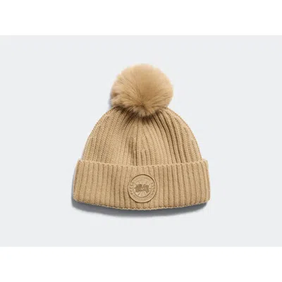 Canada Goose Cashmere Blend Pom Toque In Brown