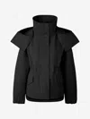 Canada Goose Olivine Oversize Water Repellent Bonded Twill Jacket In Black