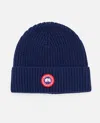 Canada Goose Arctic Disc Wool Beanie In Blue