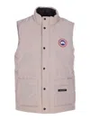 Canada Goose Padded Sleeveless Vest With High Collar In Neutral
