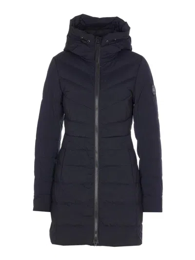 CANADA GOOSE BLACK CLAIR DOWN JACKET FRONTAL ZIP CLOSURE