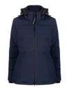 Canada Goose Hooded Padded Coat In Blue