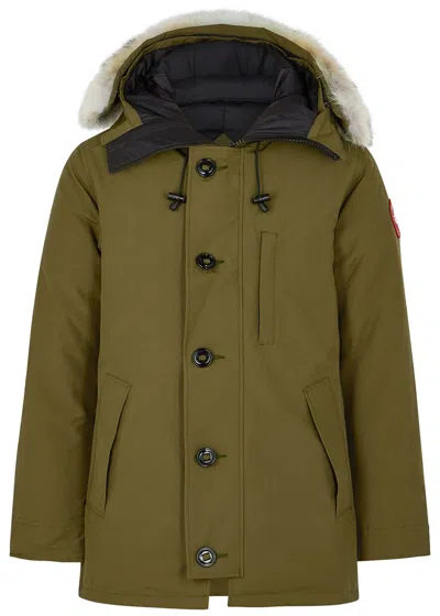 Canada Goose Chateau Fusion Fit Army Green Arctic-tech Parka In Khaki