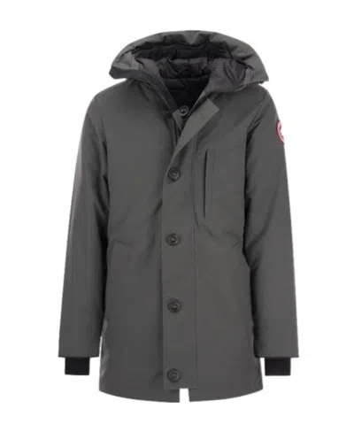 Canada Goose Chateau Hooded Parka Coat In Black