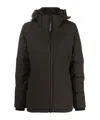 Canada Goose Hooded Quilted Jacket Long Sleeves In Black