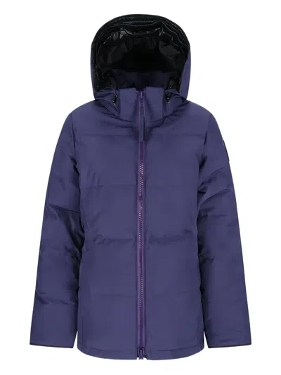 Canada Goose Hooded Long Sleeve Padded Parka Coat In Blue