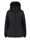 Canada Goose Hooded Quilted Jacket Long Sleeves In Black