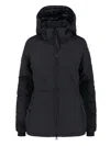 Canada Goose Hooded Quilted Jacket Long Sleeves In Black