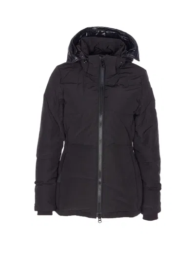 Canada Goose Black Chelsea Parka Frontal Zip Closure