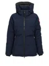 Canada Goose Hooded Padded Coat In Blue
