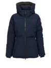 Canada Goose Hooded Padded Coat In Blue